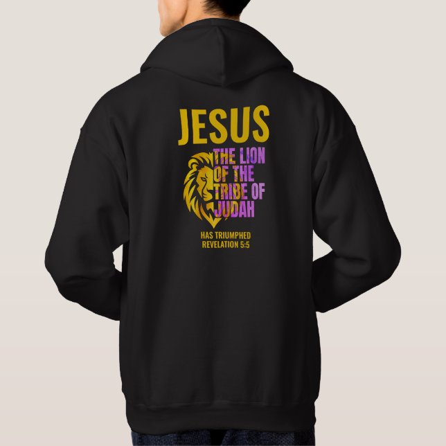 Veste À Capuche JÉSUS LION DE TRIBU DE JUDAH Christian (Dos)