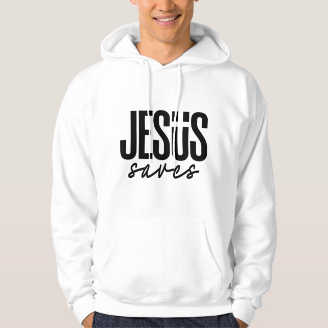VESTE À CAPUCHE JÉSUS SAUVE (Devant)