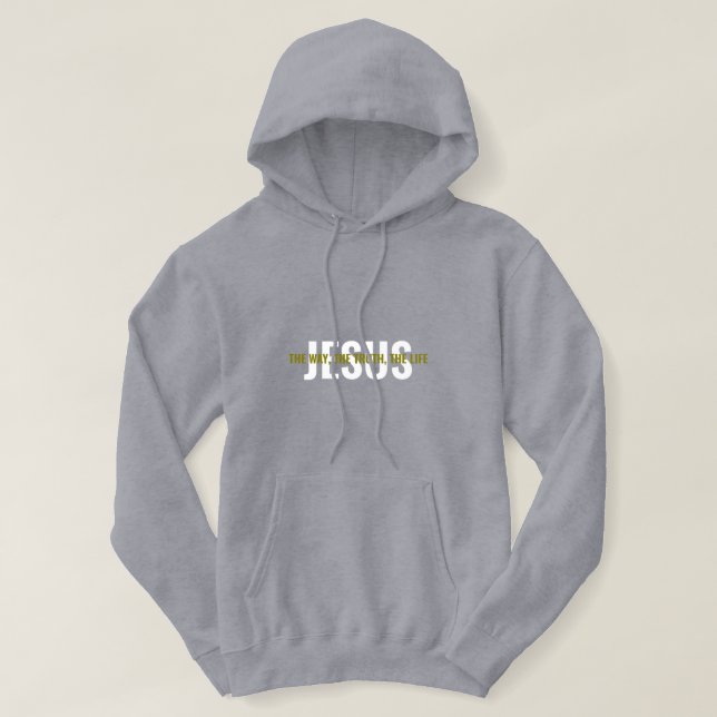 Veste À Capuche Jesus: The Way, The Truth, The Life (Design devant)
