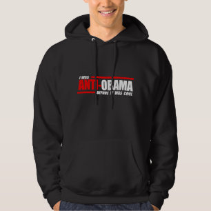 Veste À Capuche J'étais Anti-Obama avant que c'ait été blanc fr