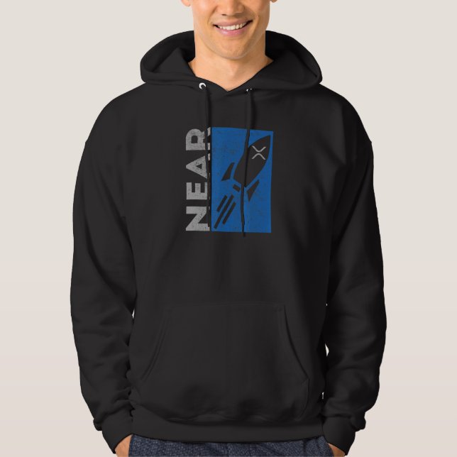 Veste À Capuche Jeton de chiffrement à proximité Rocket Retro Vint (Devant)