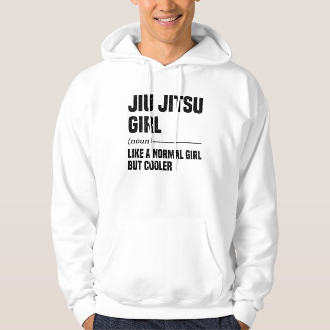 Veste À Capuche Jiu Jitsu Girl Brazilian Martial Arts Training (Devant)