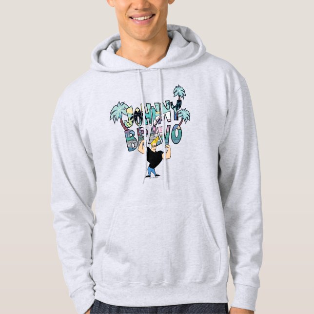 Veste À Capuche Johnny Bravo Palm Tree Nom (Devant)