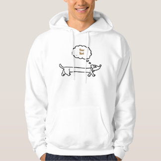 Veste À Capuche Joli Dachshund Chien Avec Bulle Pour Votre Texte