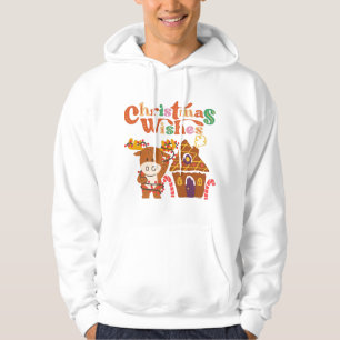 Veste À Capuche Joli Rindeer Aux Lumières De Noël Joyeuses Vacan