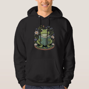 Veste À Capuche Jolie esthétique de grenouille florale Cottagecore