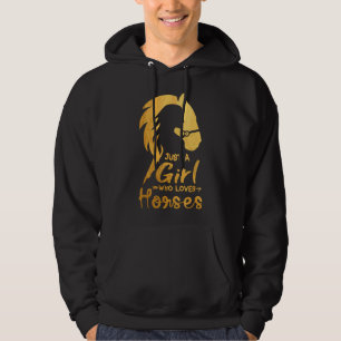 Veste À Capuche Jolie Fille aux Chevaux, Juste Une Fille Qui Aime