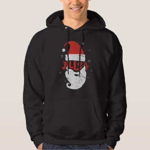 Veste À Capuche Jolly Santa Hat Beard Af Snowflakes Joyeux Christm