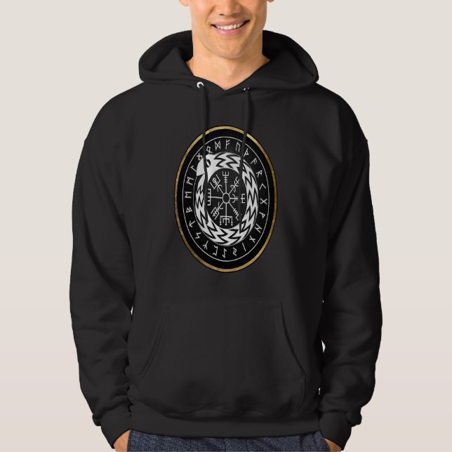 Veste À Capuche Jormungandr Viking World Serpent Norse Mythology (Devant)