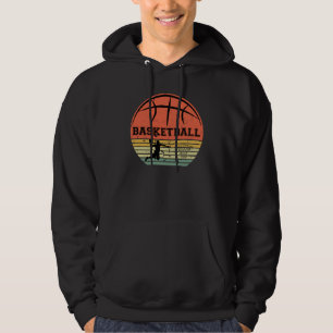 Veste À Capuche Joueur de basket-ball slunk coucher de soleil rétr