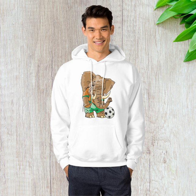 Veste À Capuche Joueur de football éléphant Funny Sport animal (Créateur téléchargé)