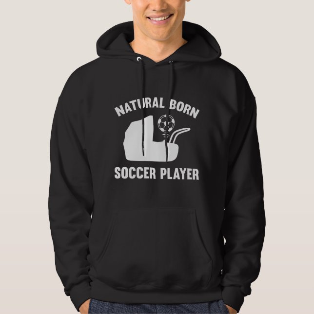 Veste À Capuche Joueur de football Né Naturel (Devant)