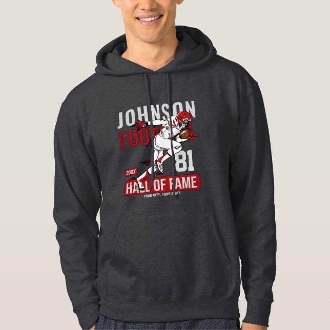 Veste À Capuche JOUEUR DE Football Personnalisé Équipe NUMBER Spor (Devant)