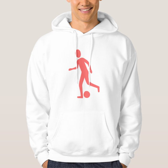 Veste À Capuche Joueur de football - rose tropicale (Devant)