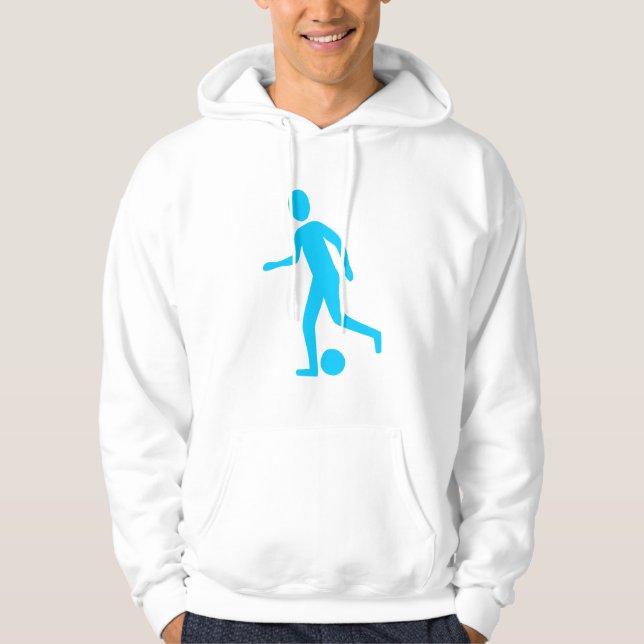 Veste À Capuche Joueur de football - Sky Blue (Devant)
