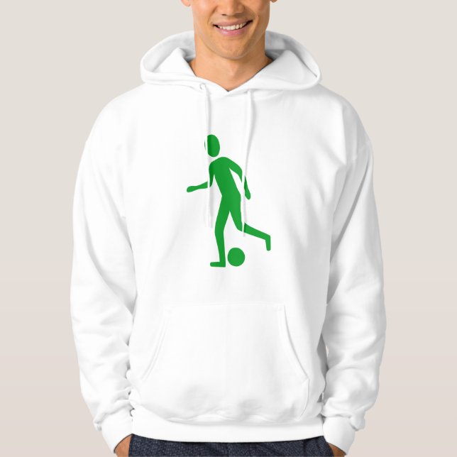Veste À Capuche Joueur de football - Vert d'herbe (Devant)