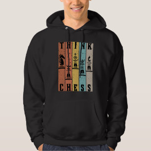 Veste À Capuche Joueur d'échecs pense jeu de pièces ensemble vinta