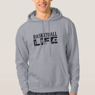 Veste À Capuche Joueurs de basket-ball avec boule orange