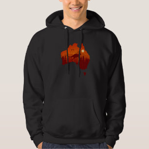Veste À Capuche Jour de l'Australie Drapeau de la carte australie