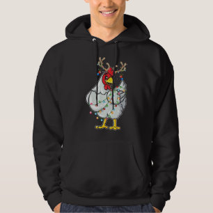 Veste À Capuche Jour de Noël Rindeer Antlers Lumières Pyjama F