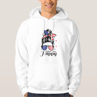 Veste À Capuche Joyeuse fête du travail drapeau américain