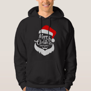 Veste À Capuche Joyeuse typographie de Noël Santa Claus Casquette 