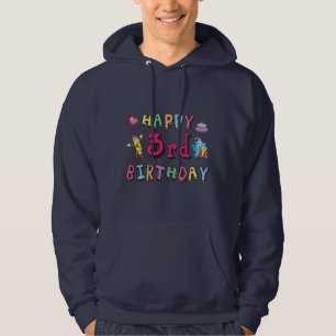 Veste À Capuche Joyeux 3e anniversaire 3 ans voeux b jour