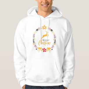 Veste À Capuche Joyeux Noël Cerf Élégant Rustique Appartement