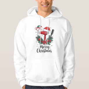 Veste À Capuche Joyeux Noël Coiffeur Coiffeuse Noël Cheveux 