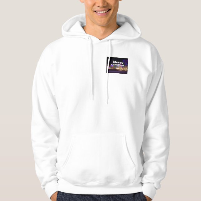 Veste À Capuche Joyeux Noël et bonnes voeux de Nouvel An (Devant)