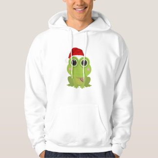 Veste À Capuche Joyeux Noël Grenouille Chapeau de Père Noël Tenue 