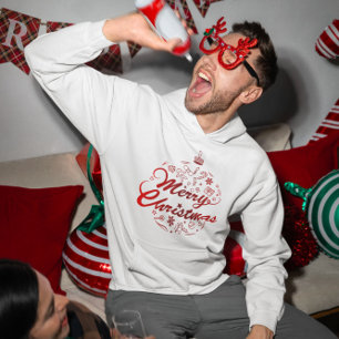 Veste À Capuche Joyeux Noël, sapin de Noël