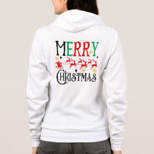 Veste À Capuche Joyeux Noël T-Shirt Santa Sleigh-61049