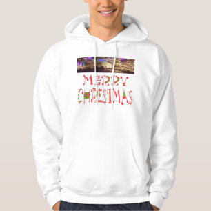 Veste À Capuche Joyeux Noël Texte Motif Design : Art Festif