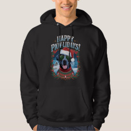 Veste À Capuche Joyeux Pawlidays Black Labrador Chien Noël Fun