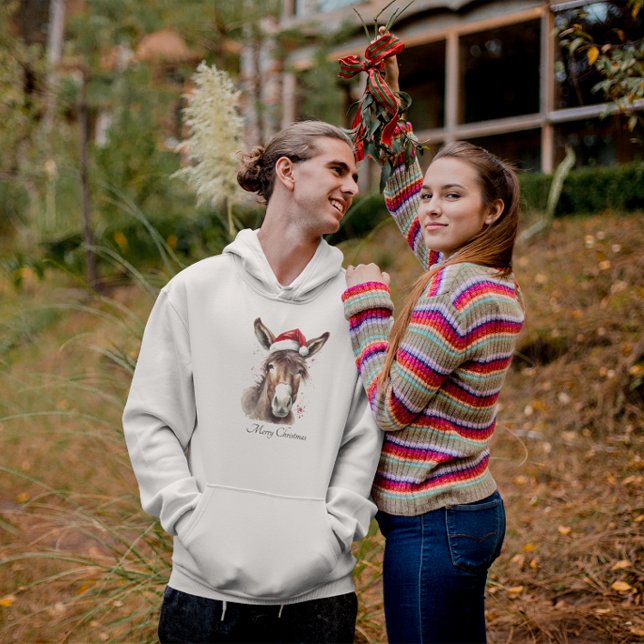 Veste À Capuche Joyeux petit âne de Noël, coutume (Créateur téléchargé)