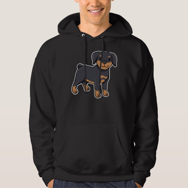Veste À Capuche Joyeux Rottweiler 34 (Devant)