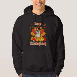 Veste À Capuche Joyeux Thanksgiving English Bulldog Chien Je Suis 