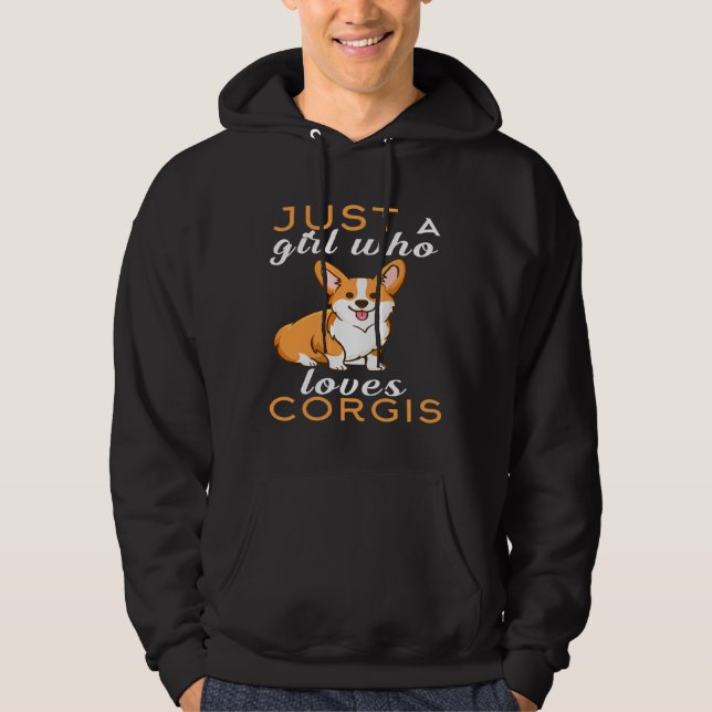 Veste À Capuche Just Girl Who Loves Corgis Essential (Devant)