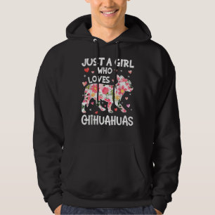 Veste À Capuche Just Girls Loves Chihuahuas mignonne Fleur