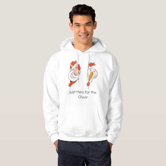 Veste À Capuche Just Here for the Cheer Christmas Hoodie (Devant entier)