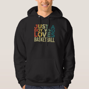 Veste À Capuche Juste Un Garçon Qui Aime Basketball Vêtements Bask