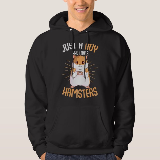 Veste À Capuche Juste Un Garçon Qui Aime Hamsters Hammy Boys Enfan (Devant)
