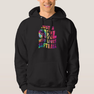 Veste À Capuche Juste Une Fille Qui Aime Le Softball Girl Apparel 