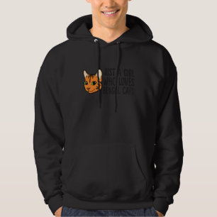 Veste À Capuche Juste une fille qui aime les chats du Bengale