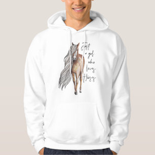 Veste À Capuche Juste une fille qui aime les chevaux - Amoureuse d