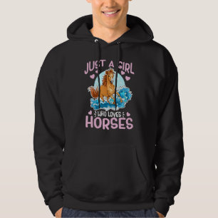 Veste À Capuche Juste Une Fille Qui Aime Les Chevaux Mignonnes Wil