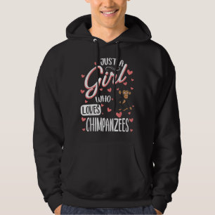 Veste À Capuche Juste Une Fille Qui Aime Les Chimpanzés Drôle Chim