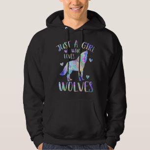 Veste À Capuche Juste une fille qui aime les loups Adolescente amo
