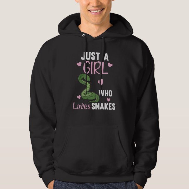 Veste À Capuche Juste une fille qui aime serpents serpent mignon p (Devant)